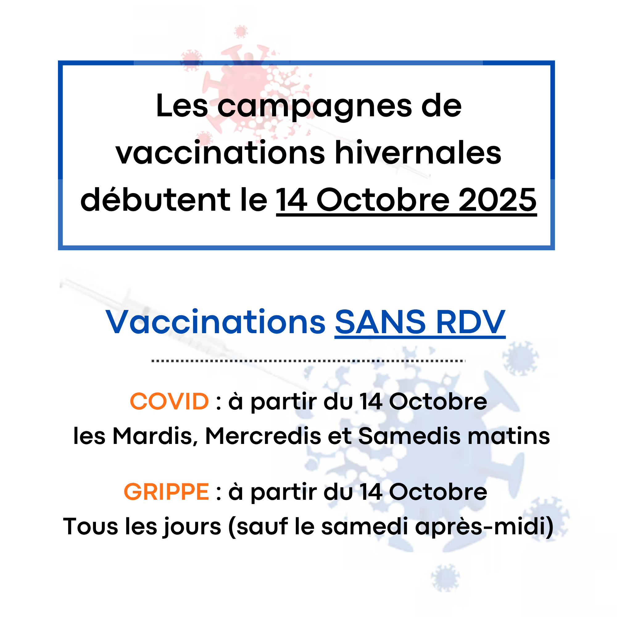 Campagne de vaccination anti-grippale